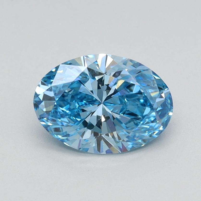 0.77 Ct. Fancy Vivid Blue Oval Lab Grown Diamond