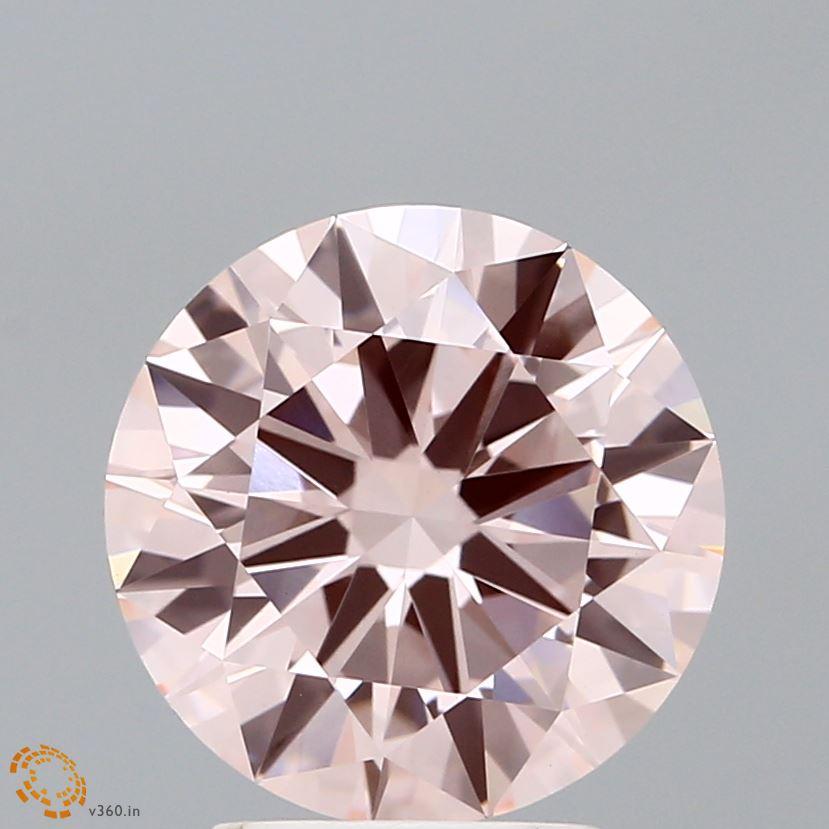 3.03 Ct. Fancy Intense Pink Round Lab Grown Diamond