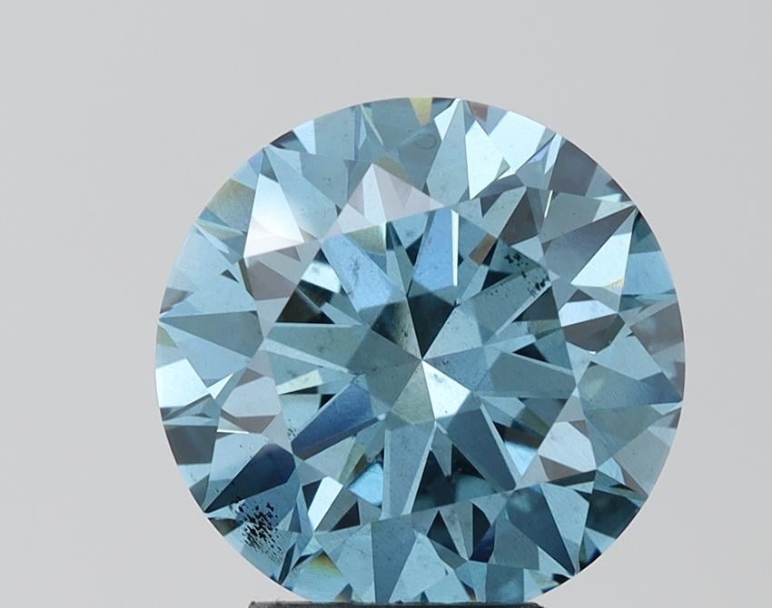 5.01 Ct. Fancy Vivid Blue Round Lab Grown Diamond