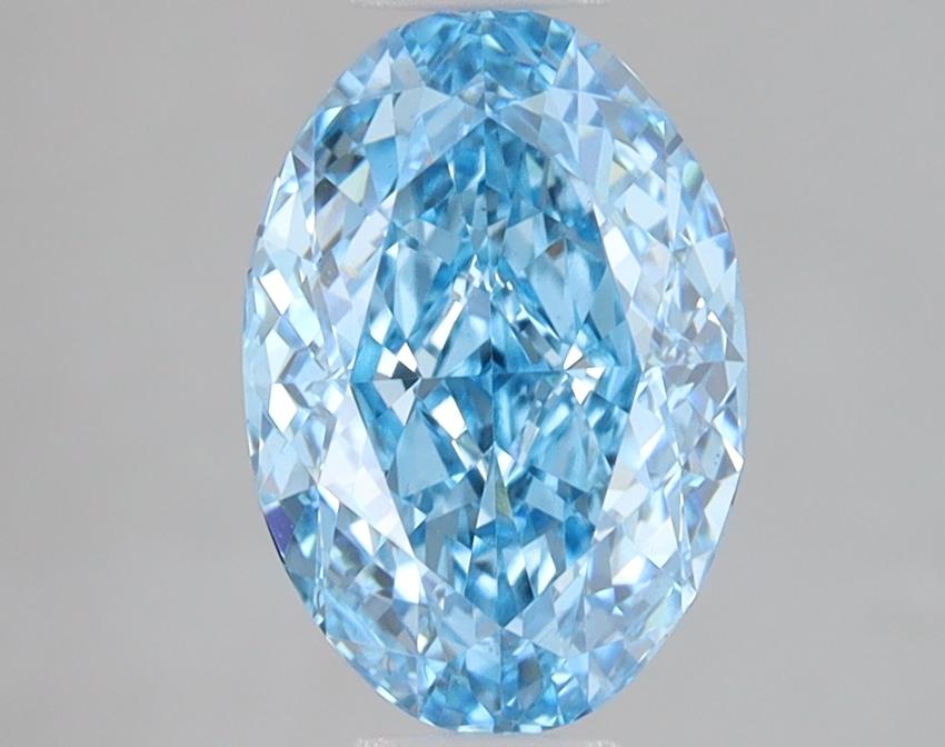 2.05 Ct. Fancy Vivid Blue Oval Lab Grown Diamond