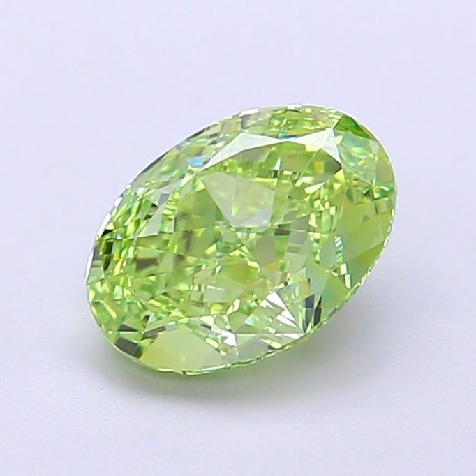 1.46 Ct. Fancy Vivid  Green Oval Lab Grown Diamond
