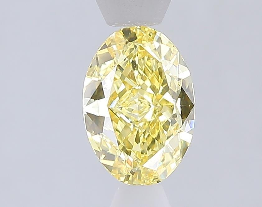 1.02 Ct. Fancy Intense  Yellow Oval Lab Grown Diamond