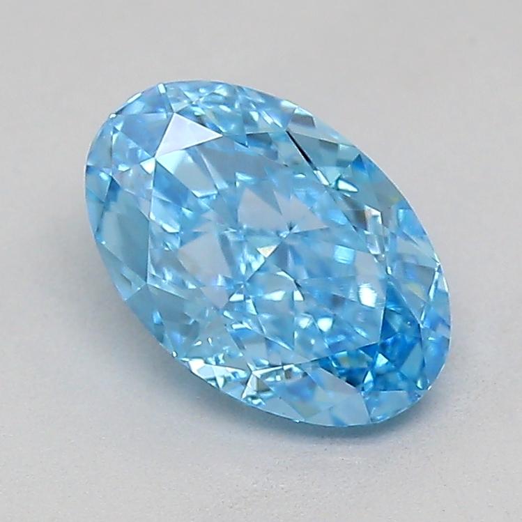 0.71 Ct. Fancy Vivid Blue Oval Lab Grown Diamond