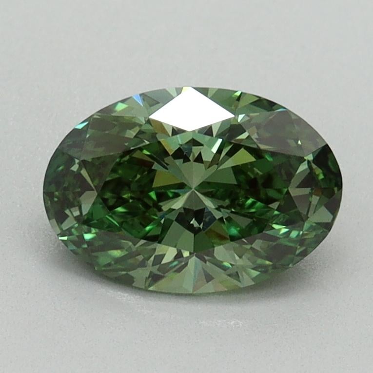 1.01 Ct. Fancy Vivid Green Oval Lab Grown Diamond