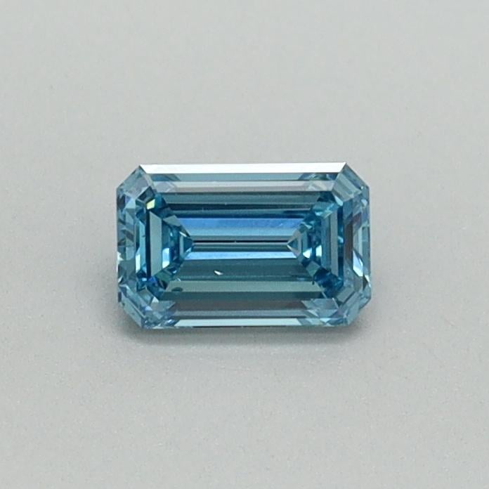 0.30 Ct. Fancy Vivid Blue Emerald Lab Grown Diamond
