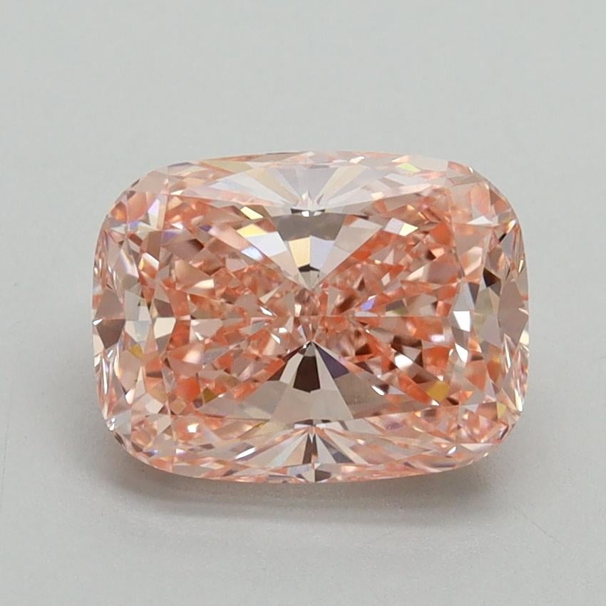 2.17 Ct. Fancy Vivid Pink Cushion Lab Grown Diamond