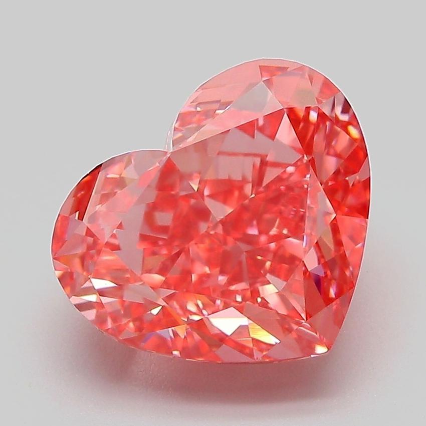 5.20 Ct. Fancy Vivid Pink Heart Lab Grown Diamond