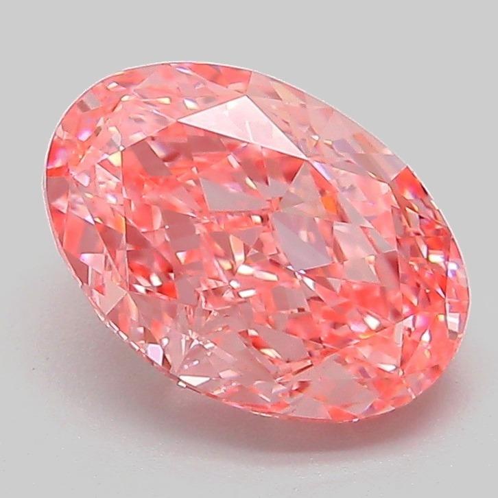 2.10 Ct. Fancy Vivid Pink Oval Lab Grown Diamond