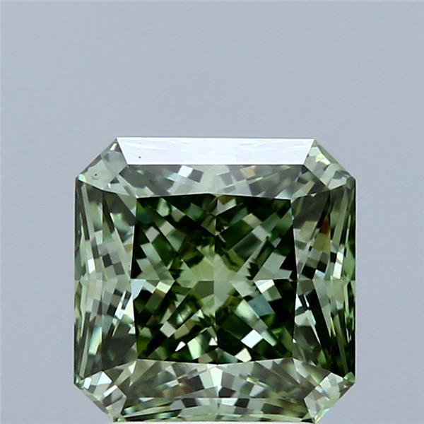 2.39 Ct. Fancy Vivid Green Radiant Lab Grown Diamond