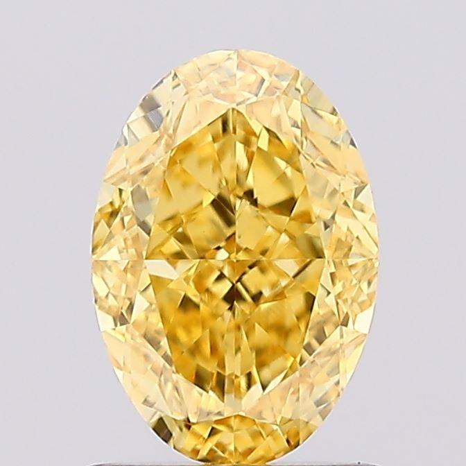1.15 Ct. Fancy Vivid Yellow Oval Lab Grown Diamond