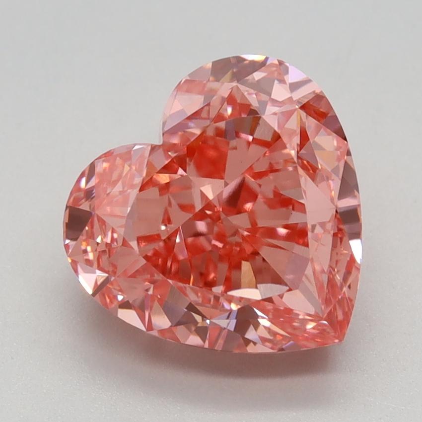 3.22 Ct. Fancy Vivid Pink Heart Lab Grown Diamond