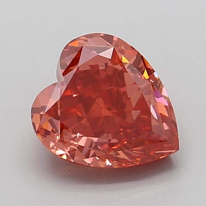 3.06 Ct. Fancy Vivid Pink Heart Lab Grown Diamond