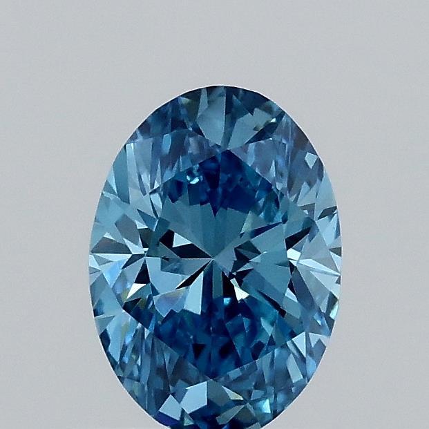 0.70 Ct. Fancy Vivid Blue Oval Lab Grown Diamond