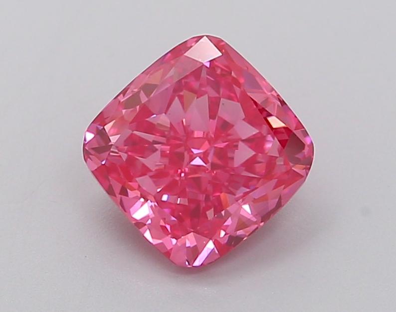 1.5 Ct. Fancy Vivid Pink Cushion Lab Grown Diamond