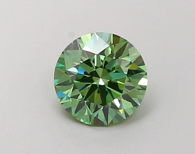 1.04 Ct. Fancy Vivid Green Round Lab Grown Diamond
