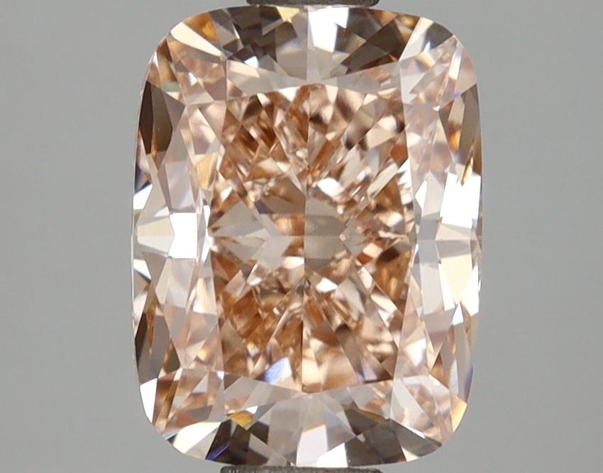 2.51 Ct. Fancy Brown Orange Cushion Lab Grown Diamond