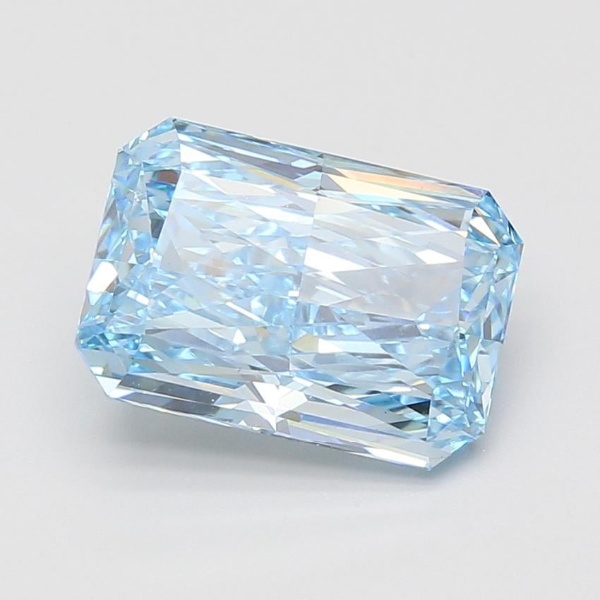 5.08 Ct. Fancy Vivid Blue Radiant Lab Grown Diamond