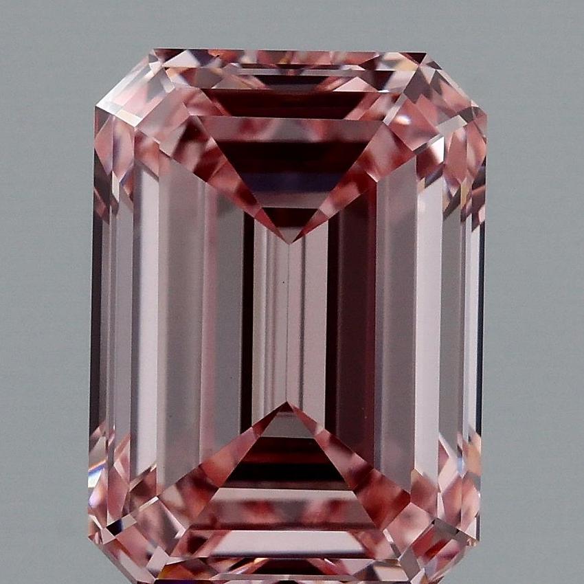 3.02 Ct. Fancy Intense Pink Emerald Lab Grown Diamond