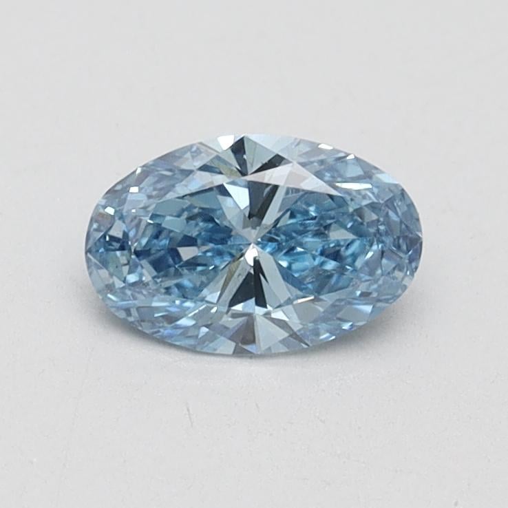 0.50 Ct. Fancy Vivid Blue Oval Lab Grown Diamond