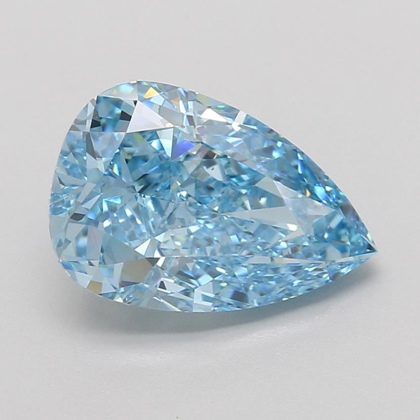 5.09 Ct. Fancy Vivid Blue Pear Lab Grown Diamond