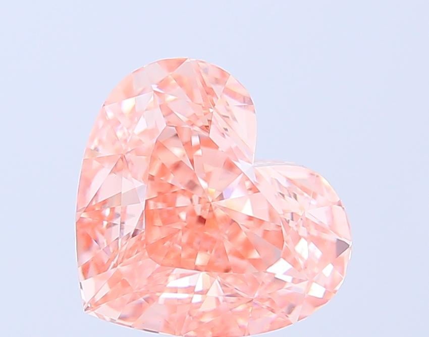 5.08 Ct. Fancy Vivid Pink Heart Lab Grown Diamond