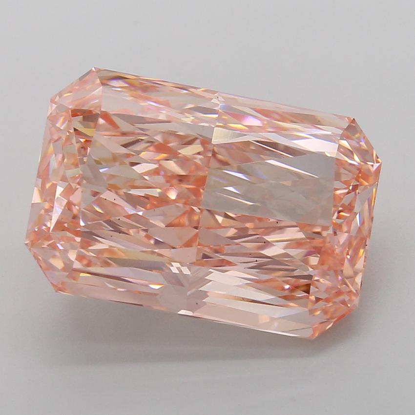 14.73 Ct. Fancy Vivid Pink Radiant Lab Grown Diamond