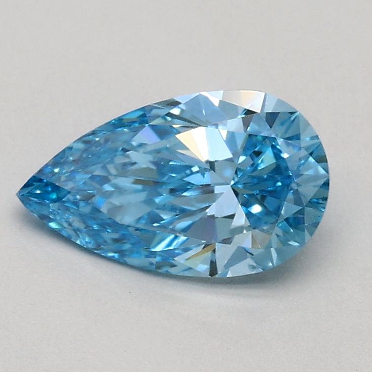 0.57 Ct. Fancy Vivid Blue Pear Lab Grown Diamond