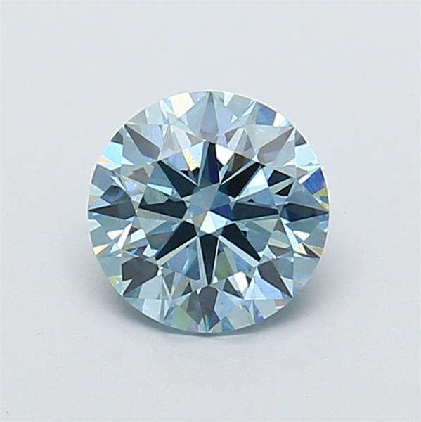 1.23 Ct. Fancy Vivid Blue Round Lab Grown Diamond