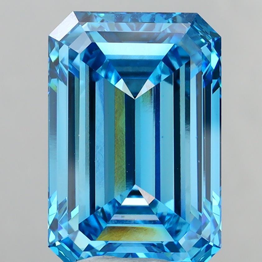 14.55 Ct. Fancy Vivid Blue Emerald Lab Grown Diamond