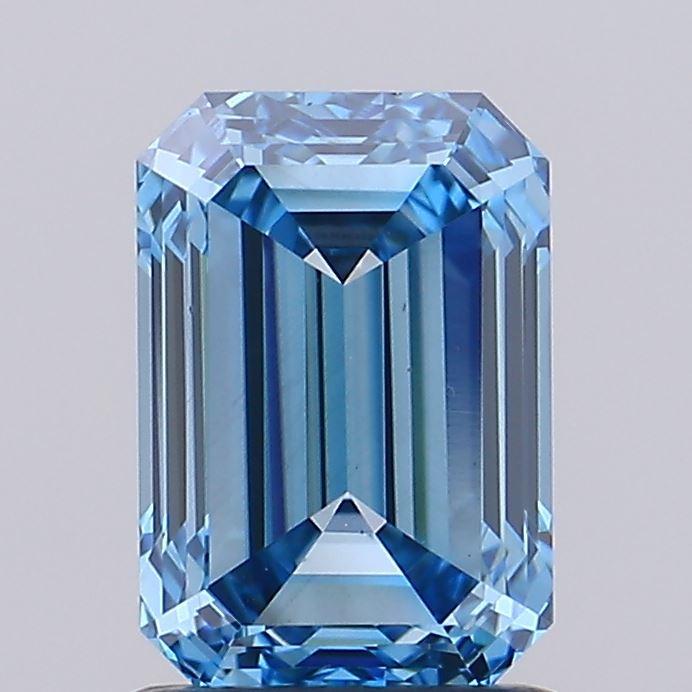 1.49 Ct. Fancy Vivid Blue Emerald Lab Grown Diamond