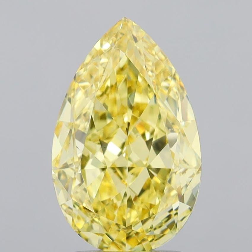 3.05 Ct. Fancy Intense Yellow Pear Lab Grown Diamond