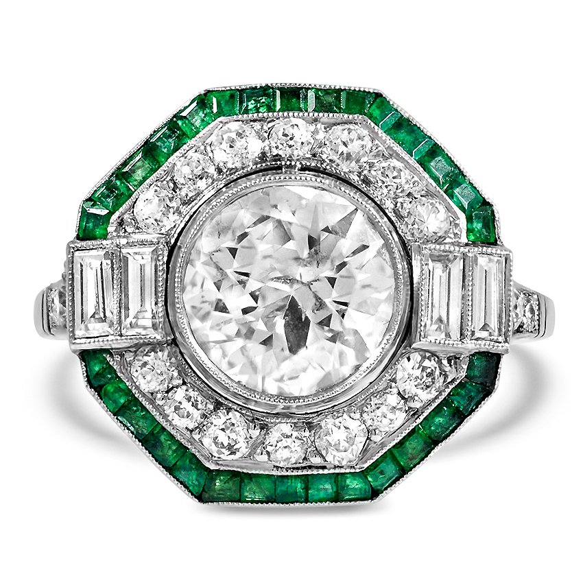 Art Deco Reproduction Diamond Vintage Ring