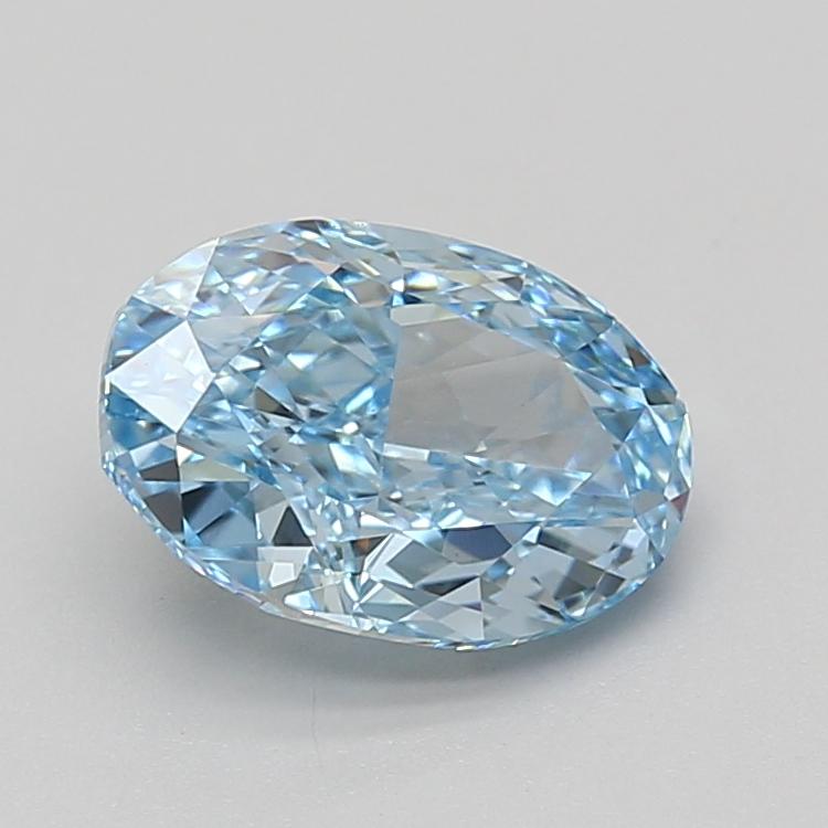2.10 Ct. Fancy Vivid Blue Oval Lab Grown Diamond