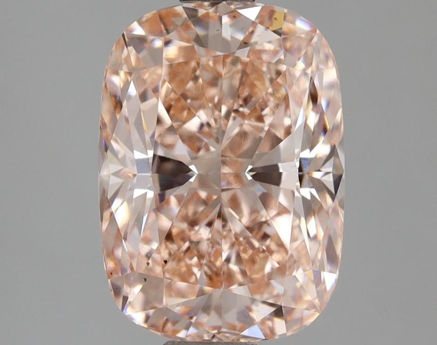 2.52 Ct. Fancy Intense Orangy Pink Cushion Lab Grown Diamond