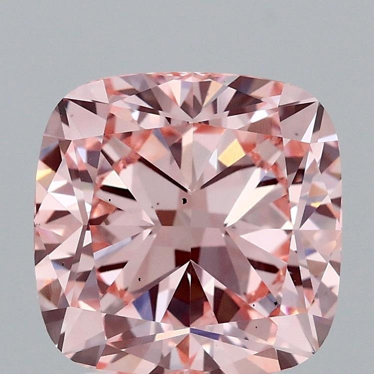 3.12 Ct. Fancy Intense Pink Cushion Lab Grown Diamond