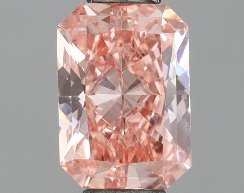 0.49 Ct. Fancy Vivid Pink Radiant Lab Grown Diamond