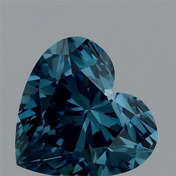 1.05 Ct. Fancy Vivid Blue Heart Lab Grown Diamond
