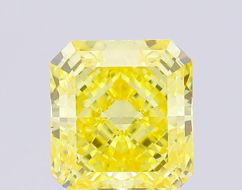 2.17 Ct. Fancy Intense Yellow Cushion Lab Grown Diamond