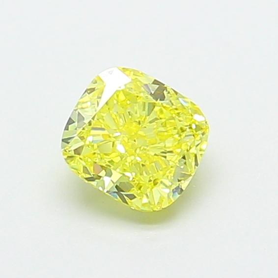 0.71 Ct. Fancy Intense Yellow Cushion Lab Grown Diamond
