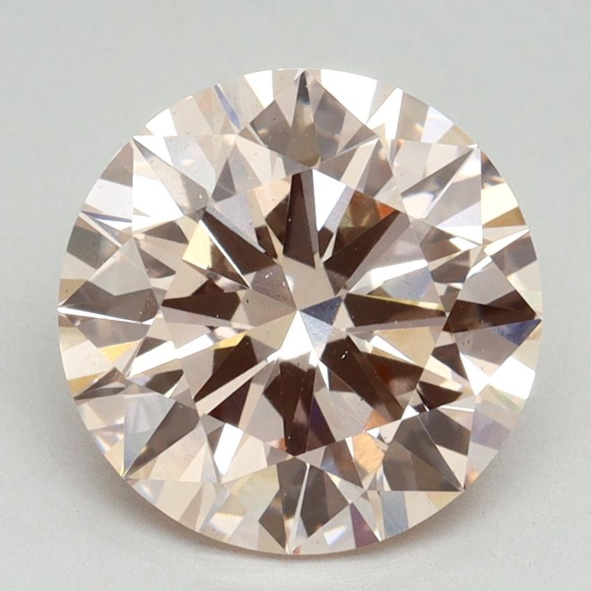 3.13 Ct. Fancy Pink Round Lab Grown Diamond