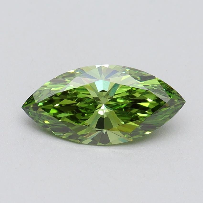 1.00 Ct. Fancy Vivid Green Marquise Lab Grown Diamond