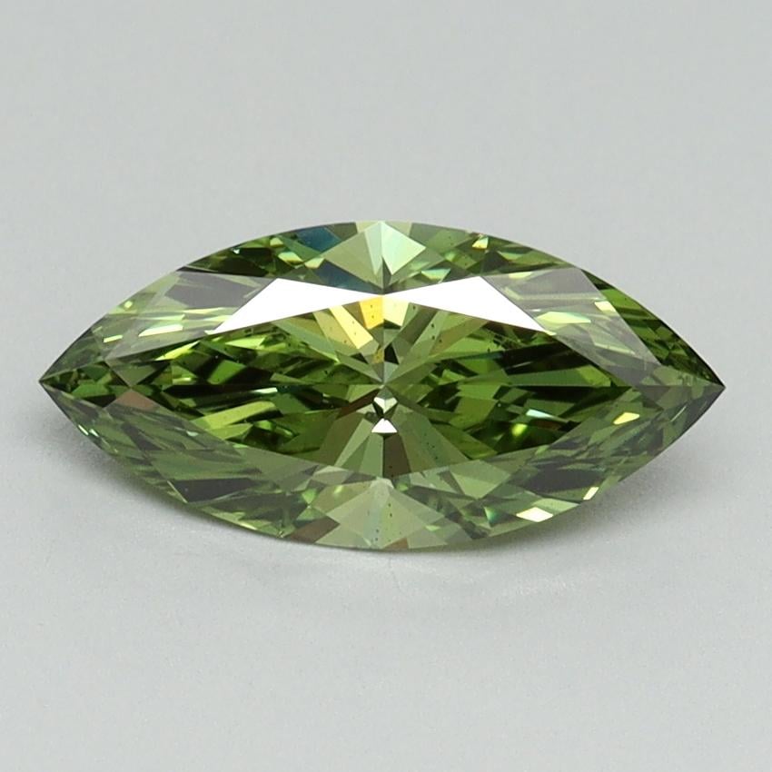 1.00 Ct. Fancy Vivid Green Marquise Lab Grown Diamond