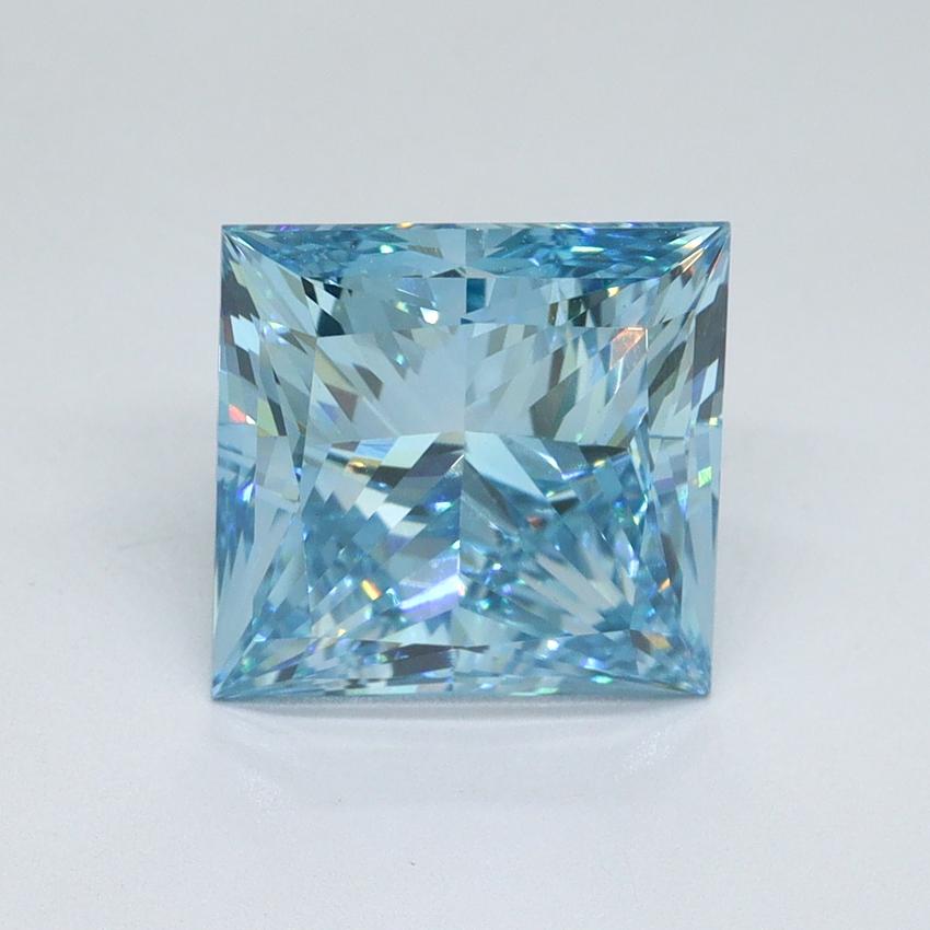 4.09 Ct. Fancy Vivid Blue Princess Lab Grown Diamond