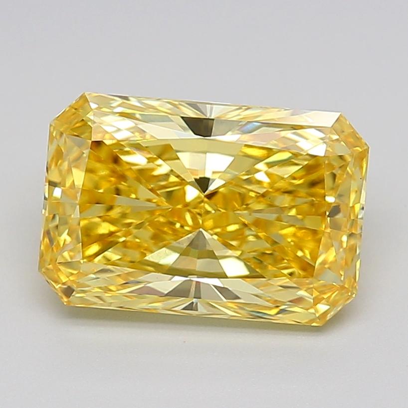 4.00 Ct. Fancy Vivid  Yellow Radiant Lab Grown Diamond