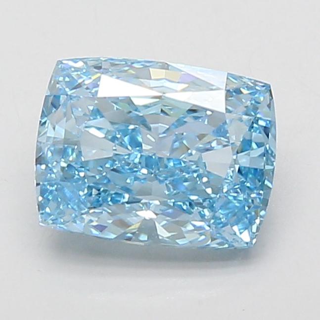 2.07 Ct. Fancy Vivid Blue Cushion Lab Grown Diamond