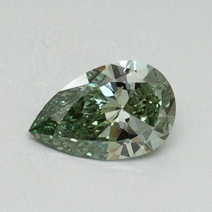 0.40 Ct. Fancy Vivid Green Pear Lab Grown Diamond