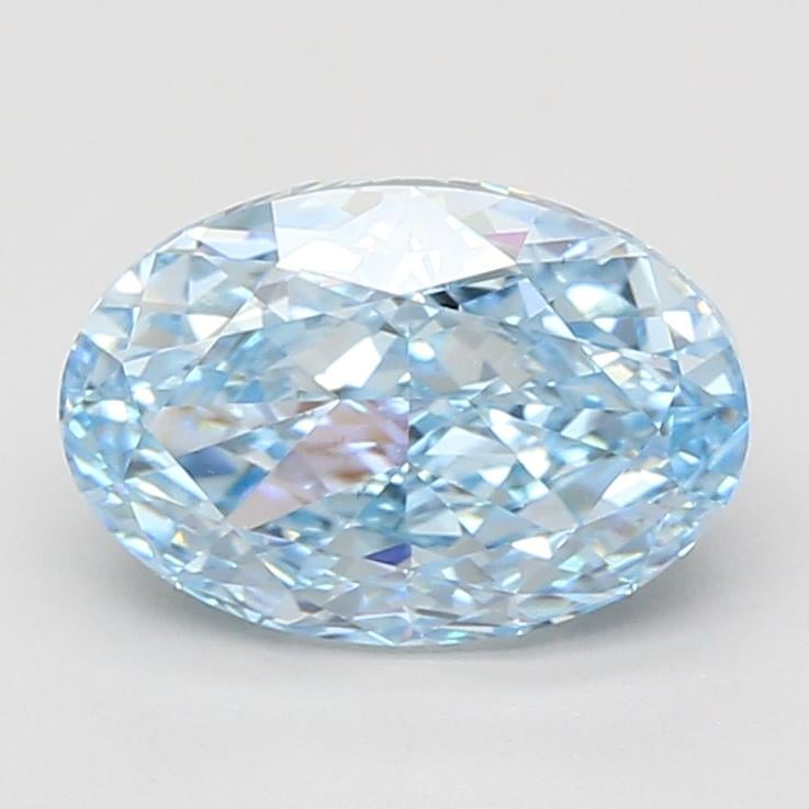 3.07 Ct. Fancy Vivid Blue Oval Lab Grown Diamond