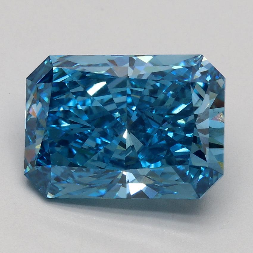 3.04 Ct. Fancy Vivid Blue Radiant Lab Grown Diamond