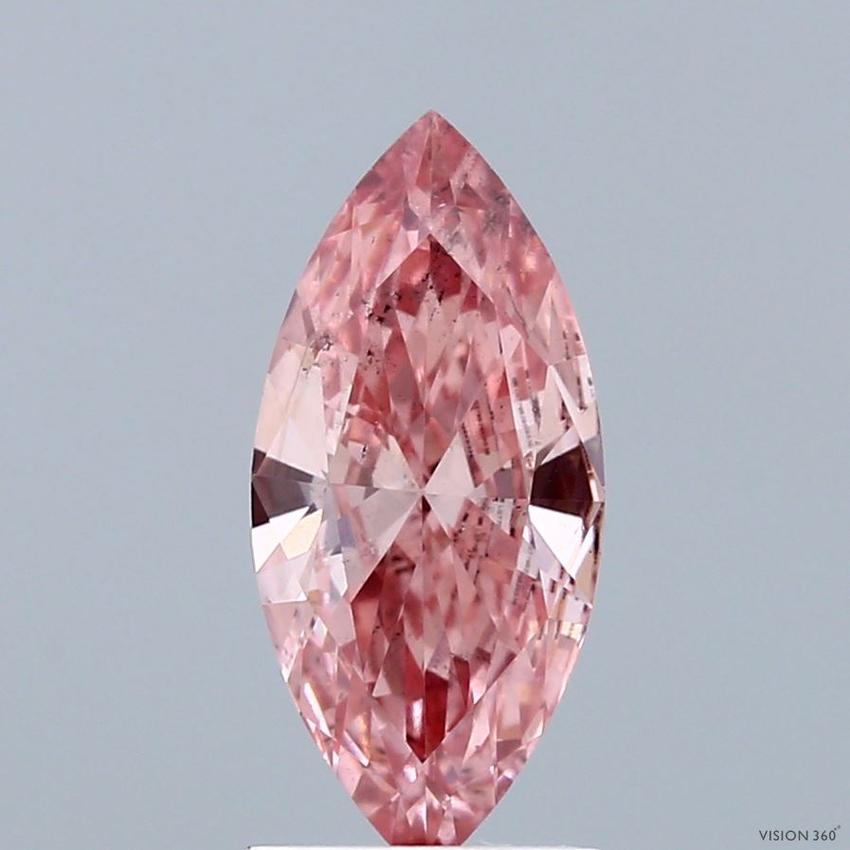 1.37 Ct. Fancy Vivid Pink Marquise Lab Grown Diamond