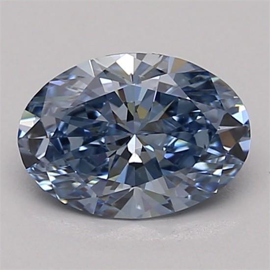 0.86 Ct. Fancy Vivid Blue Oval Lab Grown Diamond